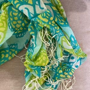 Lilly Pulitzer brand fish print scarf